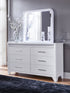 Jarlee White Dresser and Mirror - PCB392B1