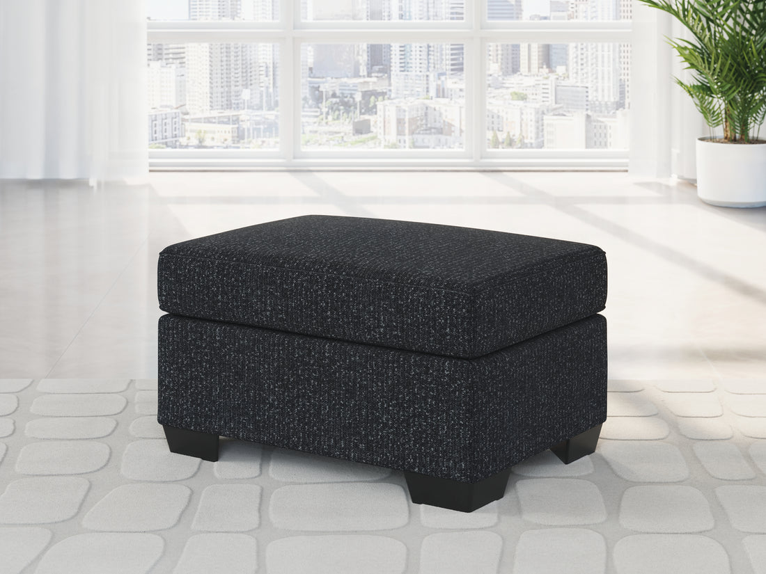 Jasmine Peaks Coal Ottoman - 2890414