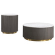 Jason 2-piece Round Marble Coffee and End Table Set White - 710418-S2