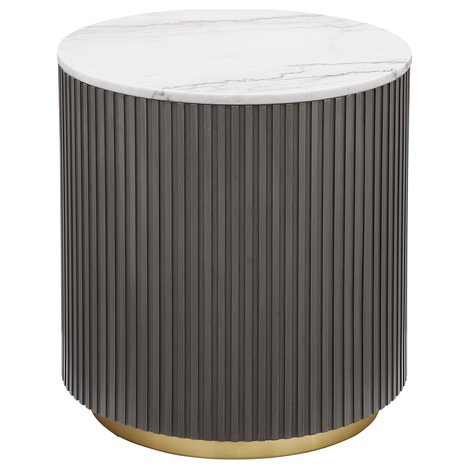 Jason 2-piece Round Marble Coffee and End Table Set White - 710418-S2