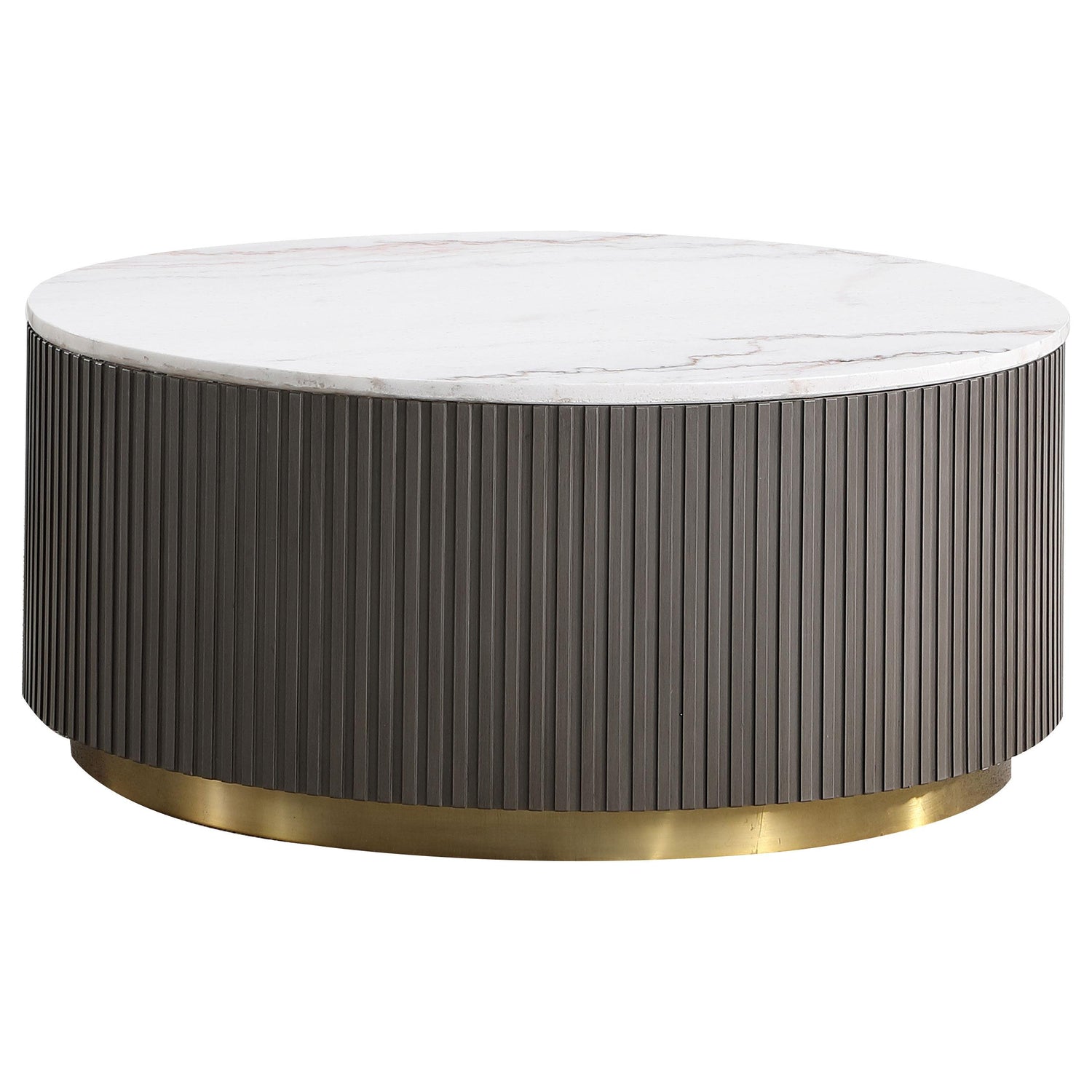 Jason 2-piece Round Marble Coffee and End Table Set White - 710418-S2