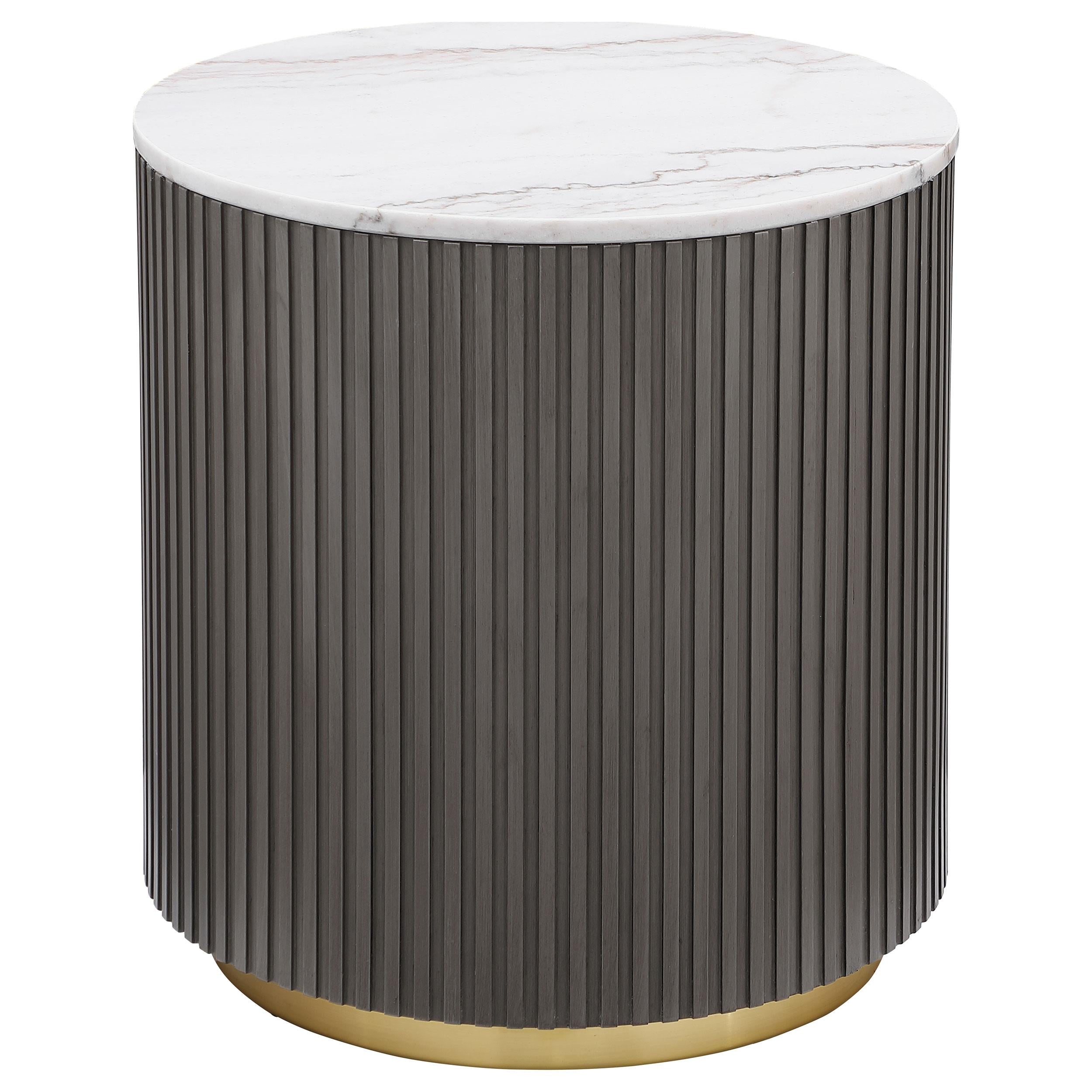 Jason 3-piece Round Marble Coffee and End Table Set White - 710418-S3
