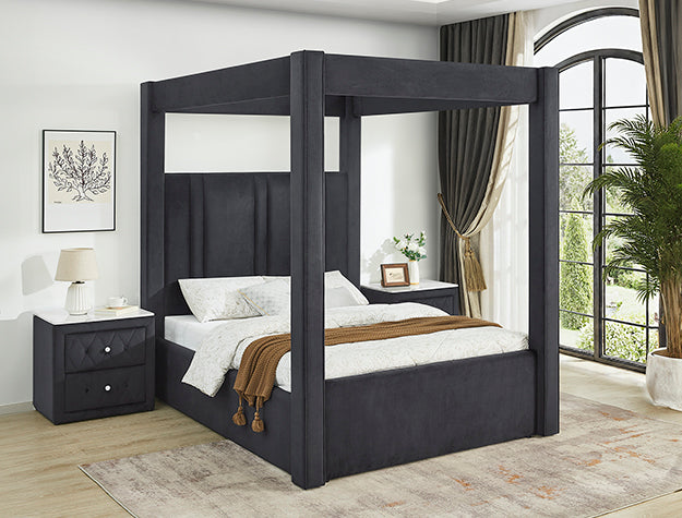 Jayla K/Q Hb/Fb Post Black - 5117BK-KQ-POST