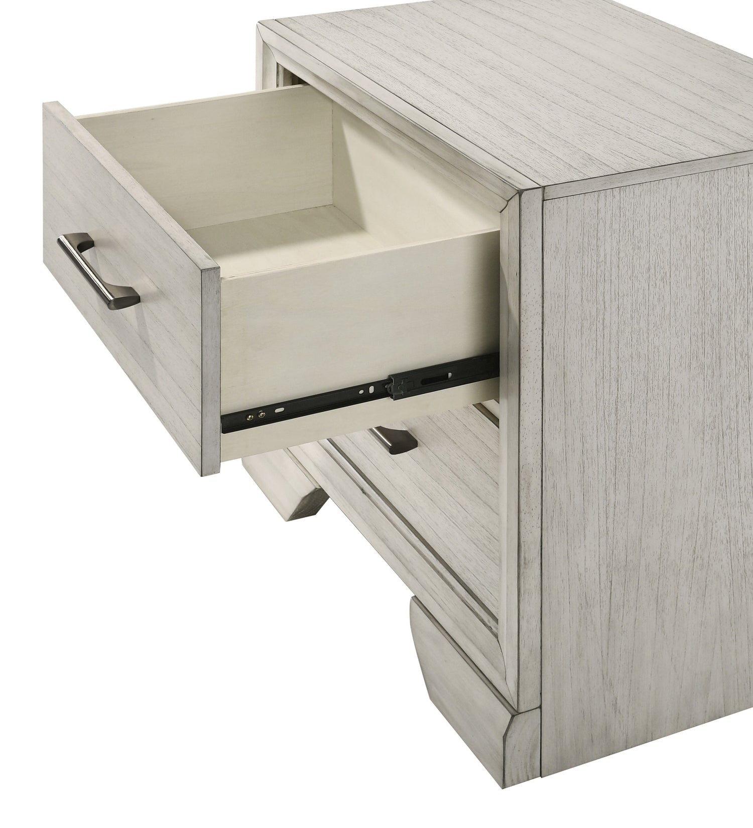 Jaymes White Mist Footboard Storage Platform Bedroom Set - SET | B6582-Q-HB | B6582-Q-FBD | B6582-KQ-RAIL | B6582-2 | B6582-4