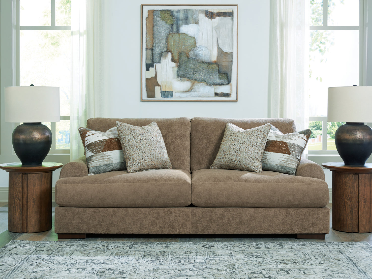 Jayne Park Pecan Sofa - PC8150538