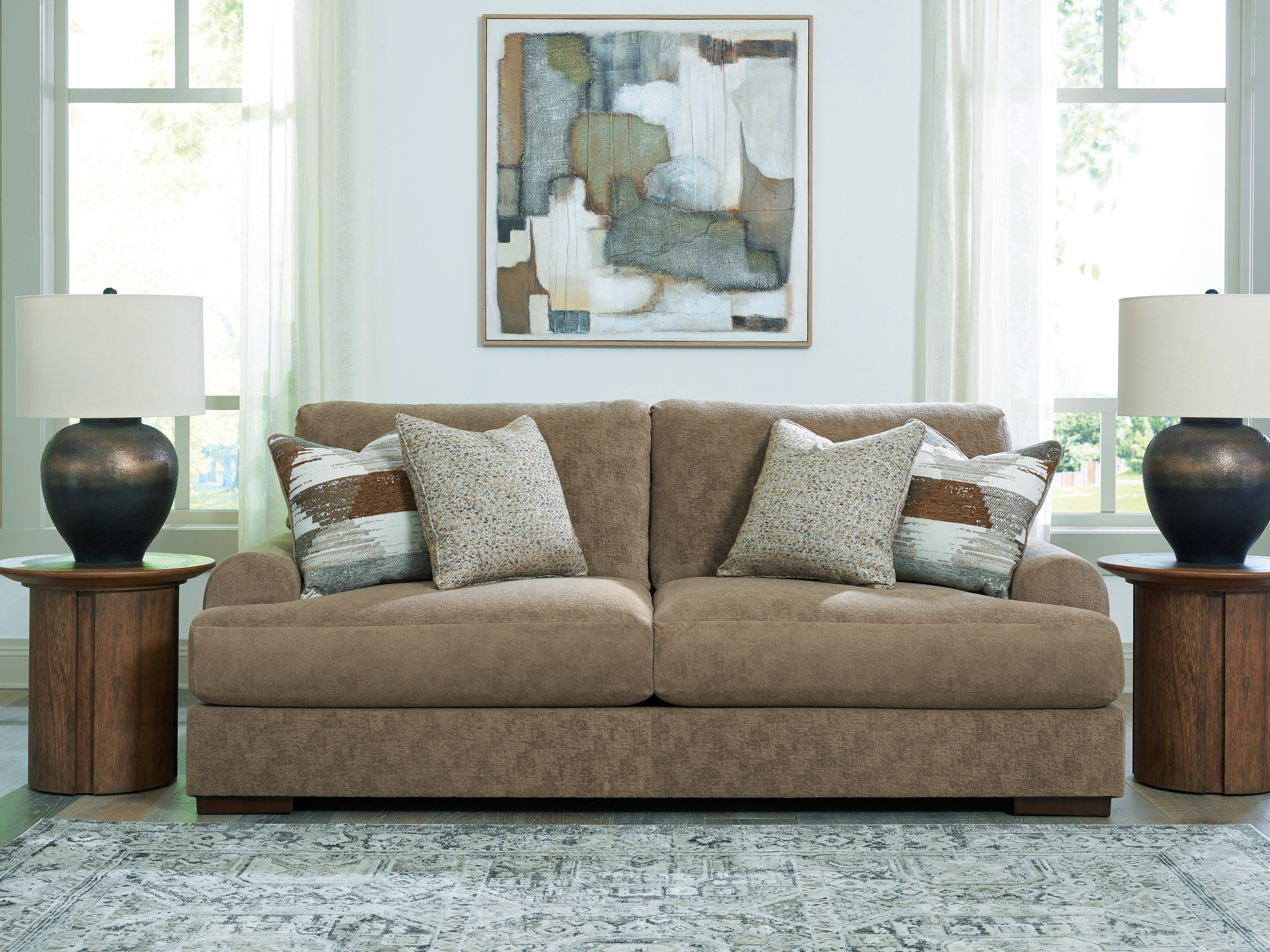 Jayne Park Pecan Sofa - PC8150538