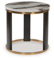 Jazmore Brown/Brass Finish End Table - T671-6