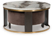 Jazmore Brown/Brass Finish Nesting Coffee Table (Set of 2) - T671-22