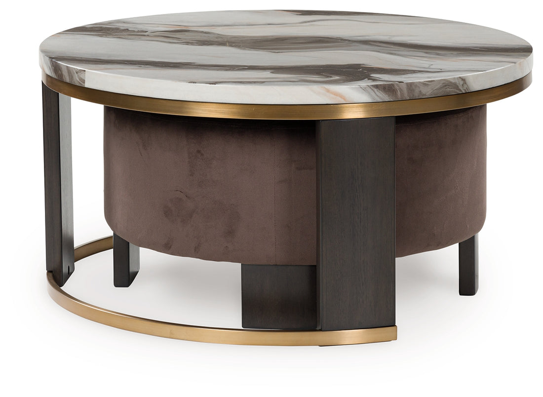 Jazmore Coffee Table and 2 Ends - T671T1
