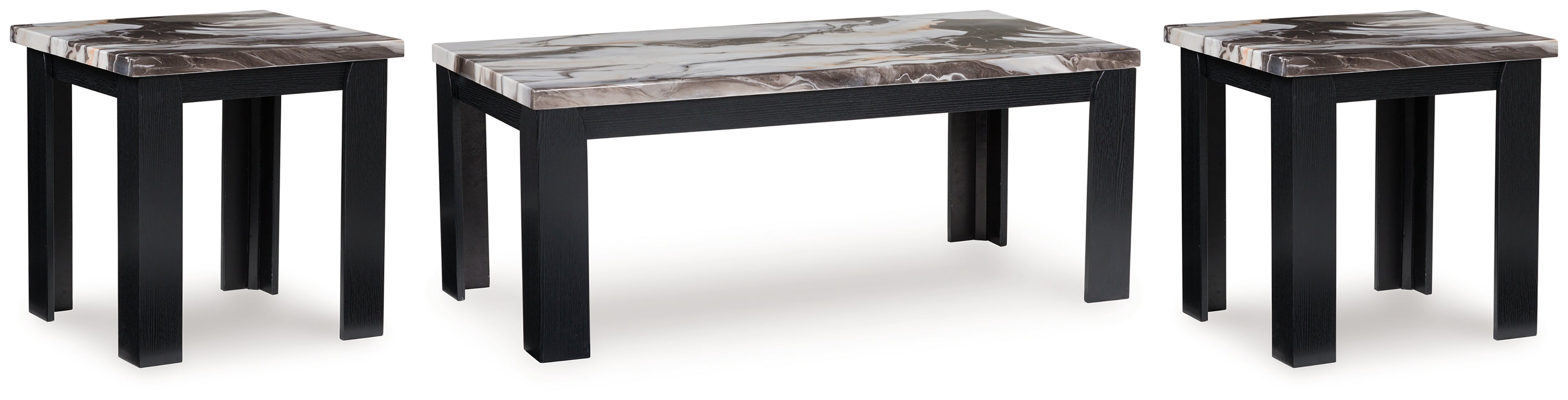 Jazmore Dark Brown Table (Set of 3) - T255-13