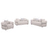 Jeanette 3-piece Fabric Upholstered Round Arm Sofa Set Beige - 508961-S3