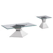 Jenny 2-piece Rectangular Coffee and End Table Set Chrome - 710208-S2