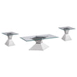 Jenny 3-piece Rectangular Coffee and End Table Set Chrome - 710208-S3