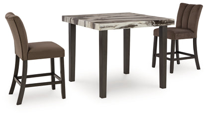 Jeshina Counter Height Dining Table and 2 Barstools - PCD581D6