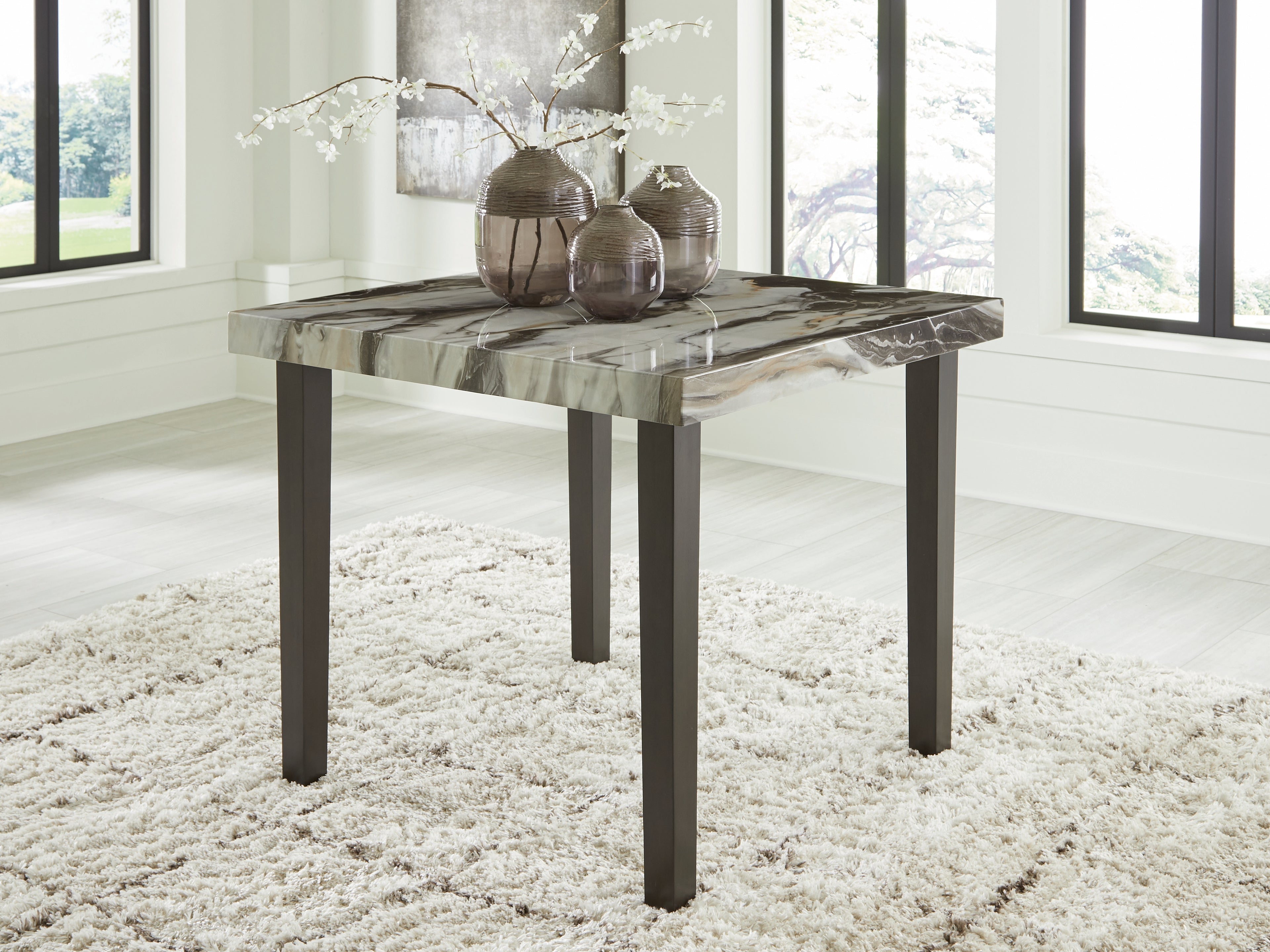 Jeshina Dark Brown/Beige Counter Height Dining Table - PCD581-13