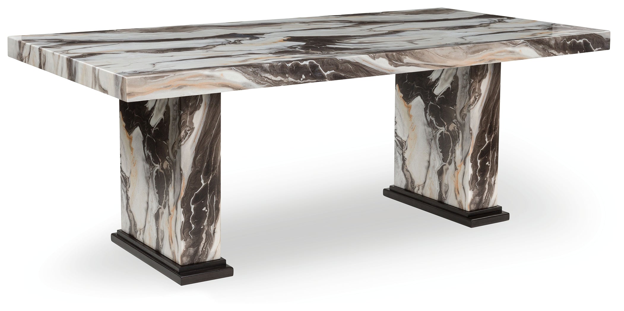 Jeshina Dark Brown/Beige Dining Table - PCD581D4