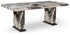 Jeshina Dark Brown/Beige Dining Table - PCD581D4