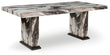 Jeshina Dark Brown/Beige Dining Table - PCD581D4