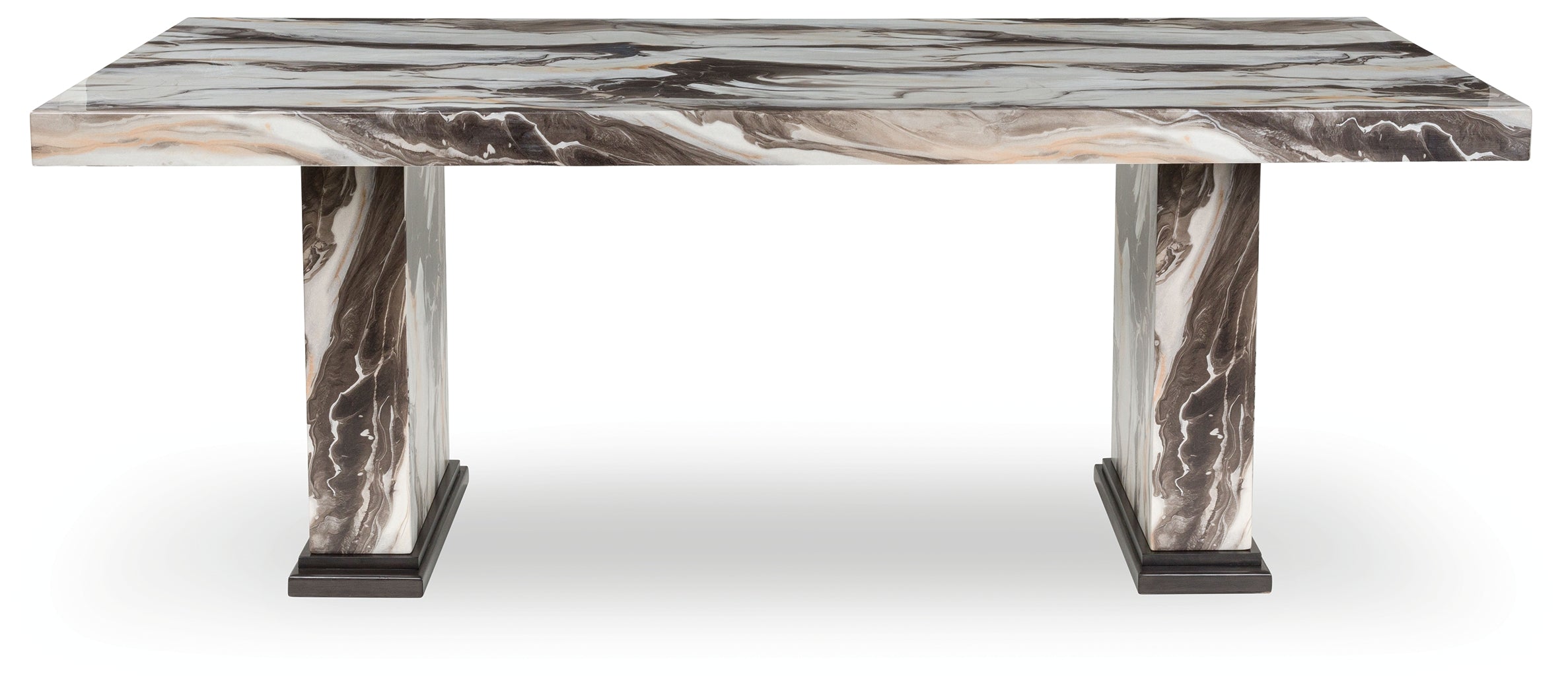 Jeshina Dark Brown/Beige Dining Table - PCD581D4