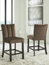 Jeshina Mocha Counter Height Barstool, Set of 2 - PCD581-124