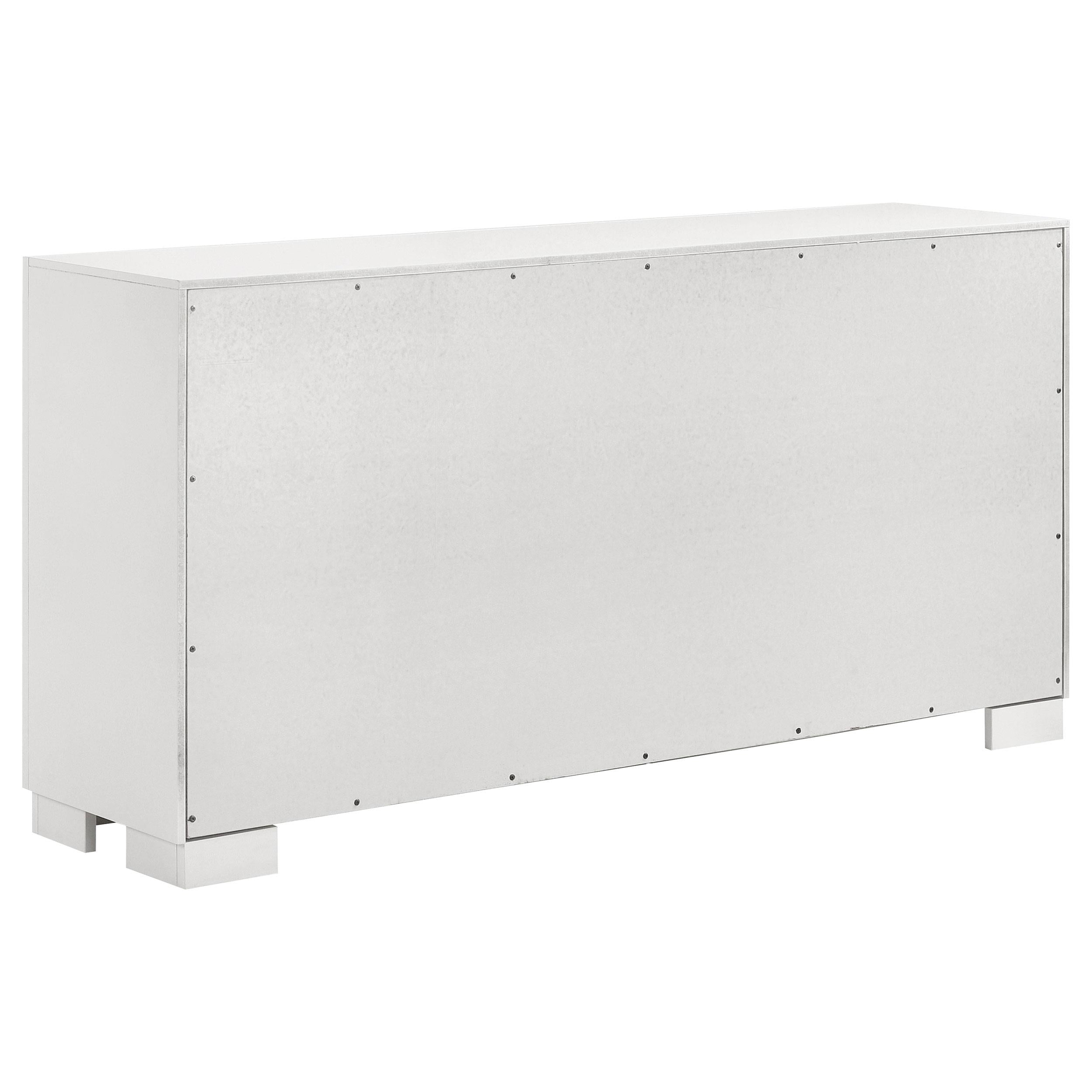 Jessica 5-piece Queen LED Bedroom Set Snow White - 202990Q-S5