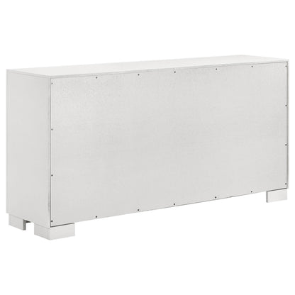 Jessica 5-piece Queen LED Bedroom Set Snow White - 202990Q-S5