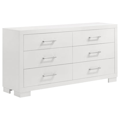 Jessica 5-piece Queen LED Bedroom Set Snow White - 202990Q-S5