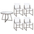 Jillian 5-piece Round Mirror Top Dining Set Black Nickel - 120630-S5
