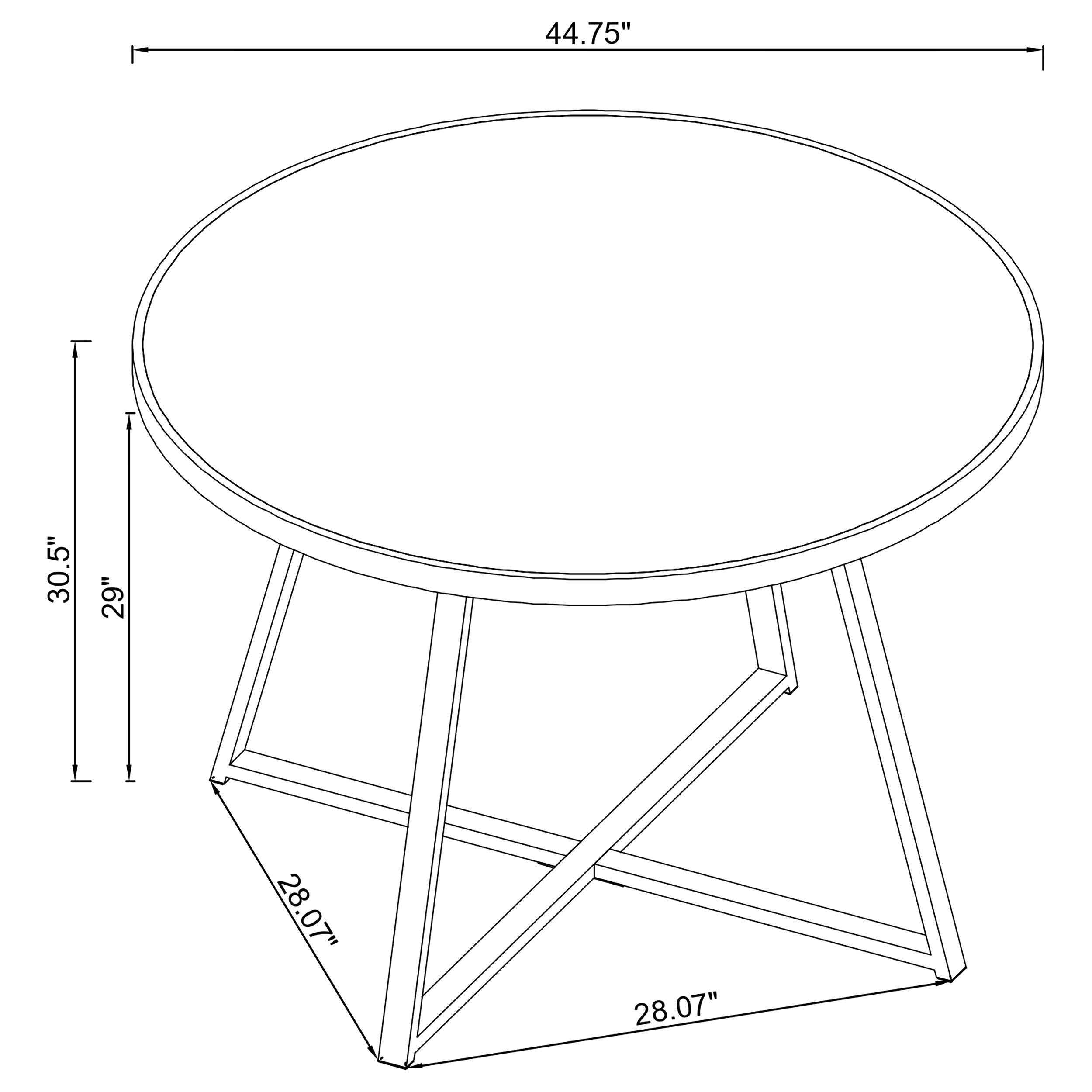 Jillian 5-piece Round Mirror Top Dining Set Black Nickel - 120630-S5