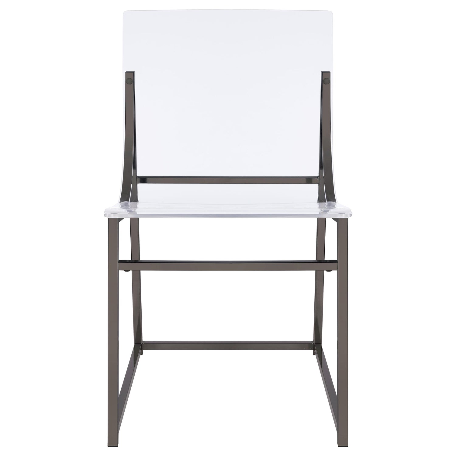 Jillian 5-piece Round Mirror Top Dining Set Black Nickel - 120630-S5