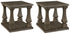 Johnelle 2 End Tables in Gray - PKG008436