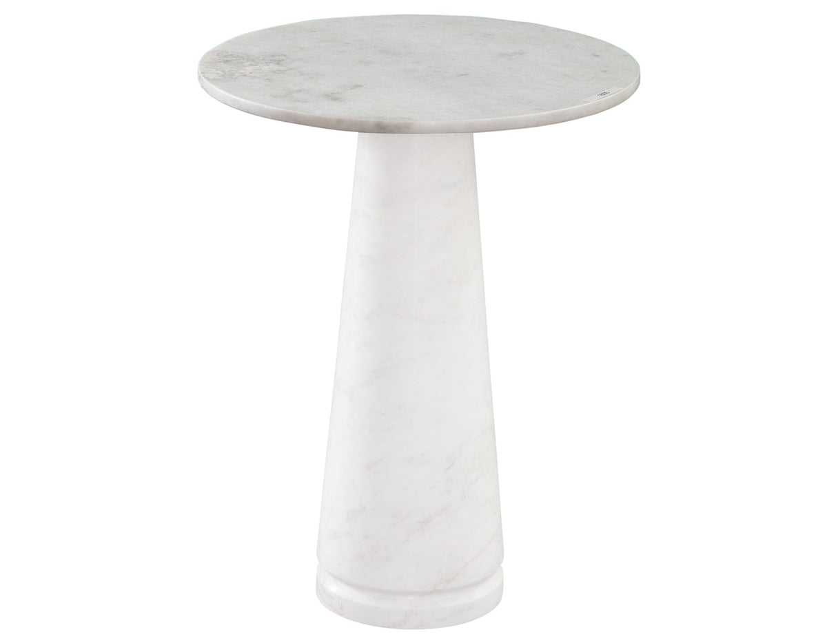 Joni 18″ Round Talita White Marble Accent End Table Top