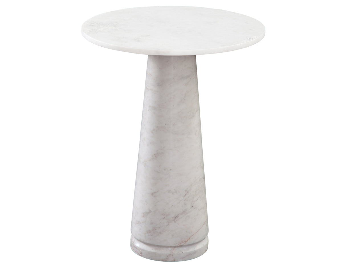 Joni Talita White Marble End Table Base