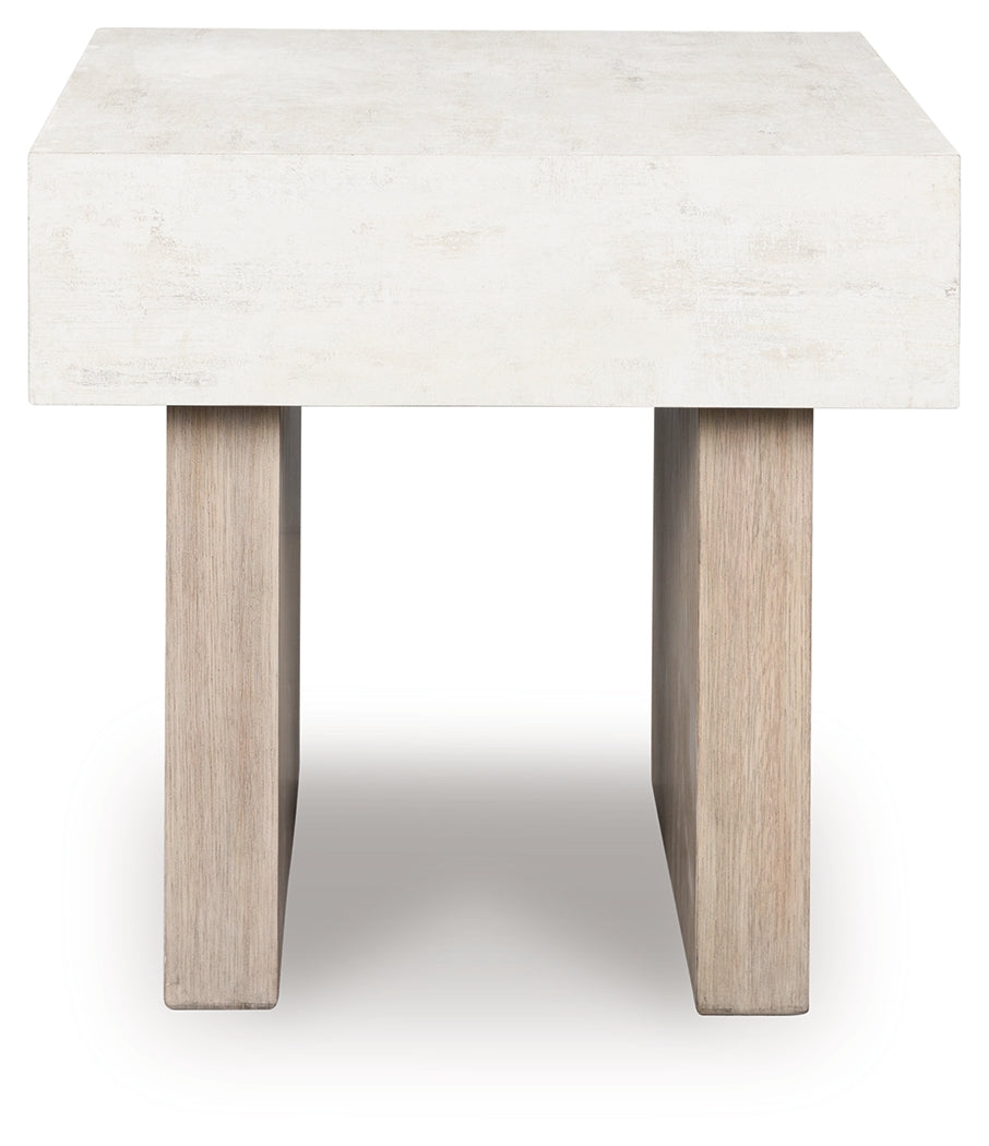 Jorlaina Light Grayish Brown End Table - T622-2