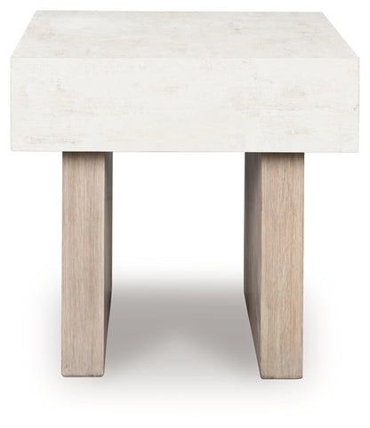 Jorlaina Light Grayish Brown End Table - T622-2