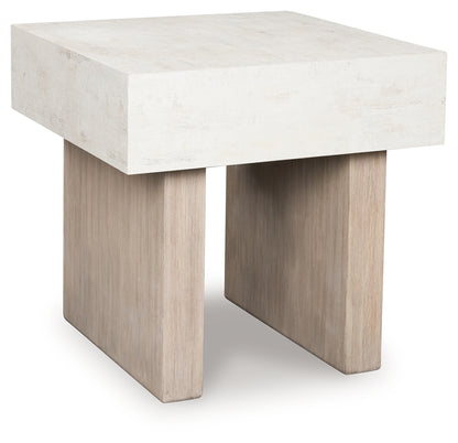Jorlaina Light Grayish Brown End Table - T622-2