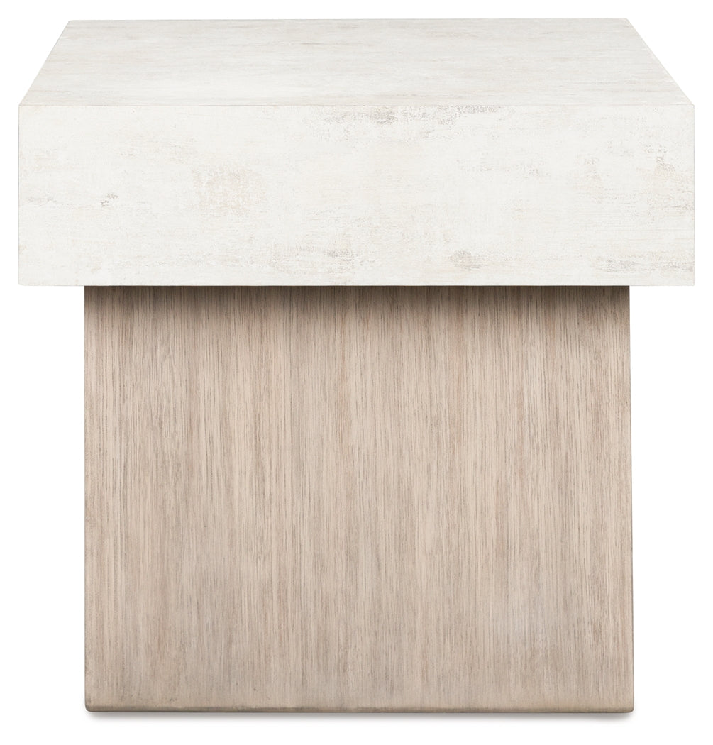Jorlaina Light Grayish Brown End Table - T622-2
