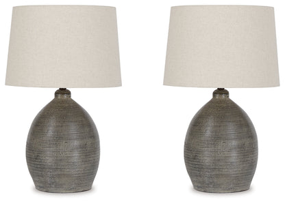 Joyelle Gray Table Lamp (Set of 2) - L100744X2