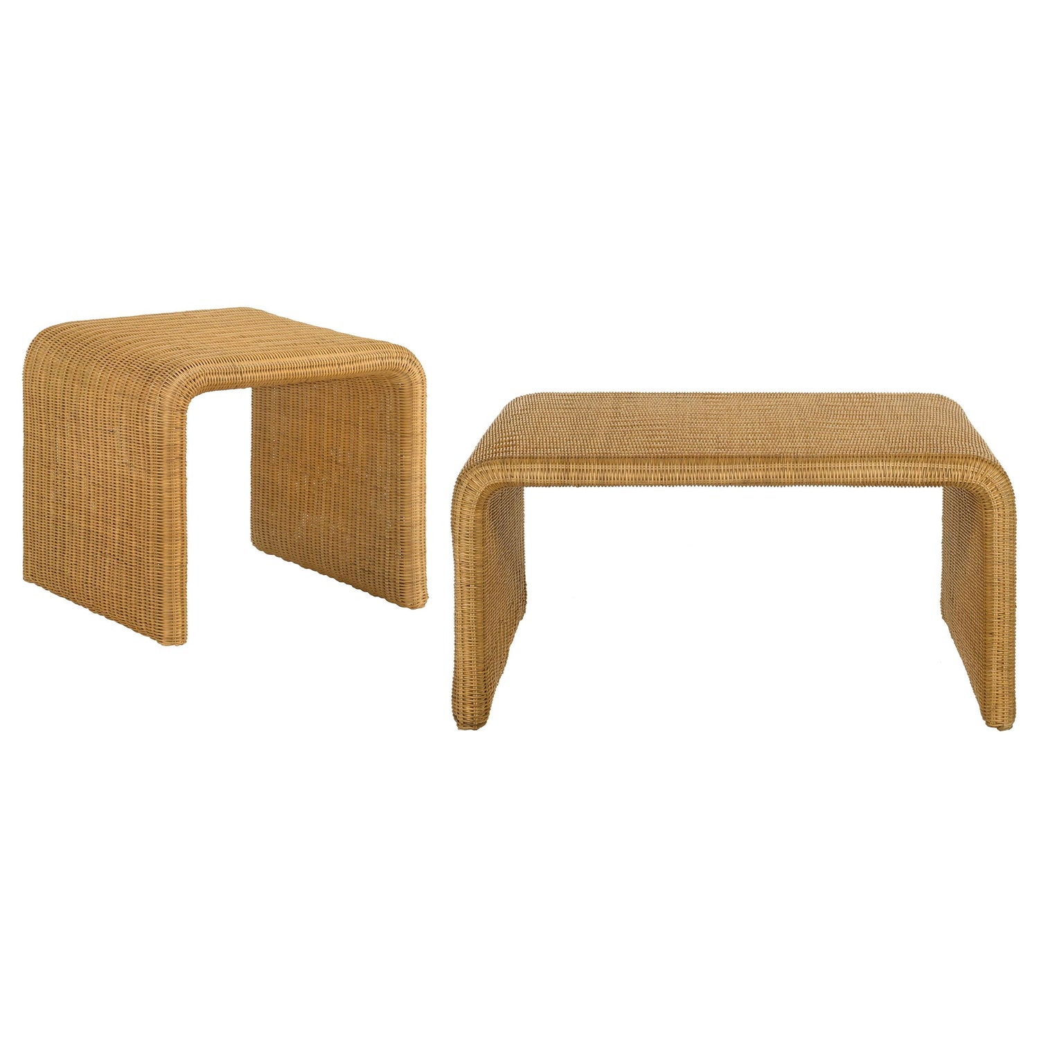 Juanita 2-piece Rattan Coffee and End Table Set Natural - 709818-S2