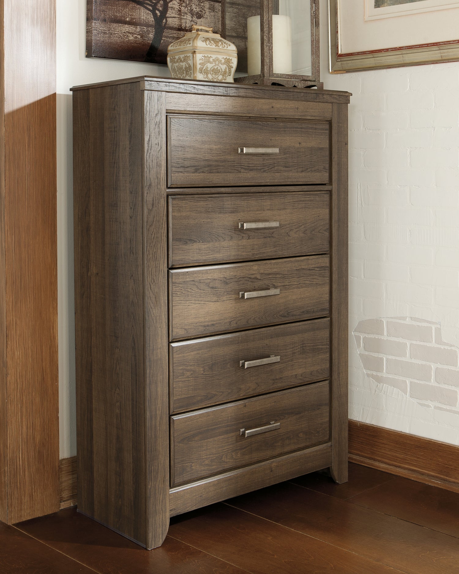 Juararo California King Panel Bed, Dresser, Chest and Nightstand - B251B46