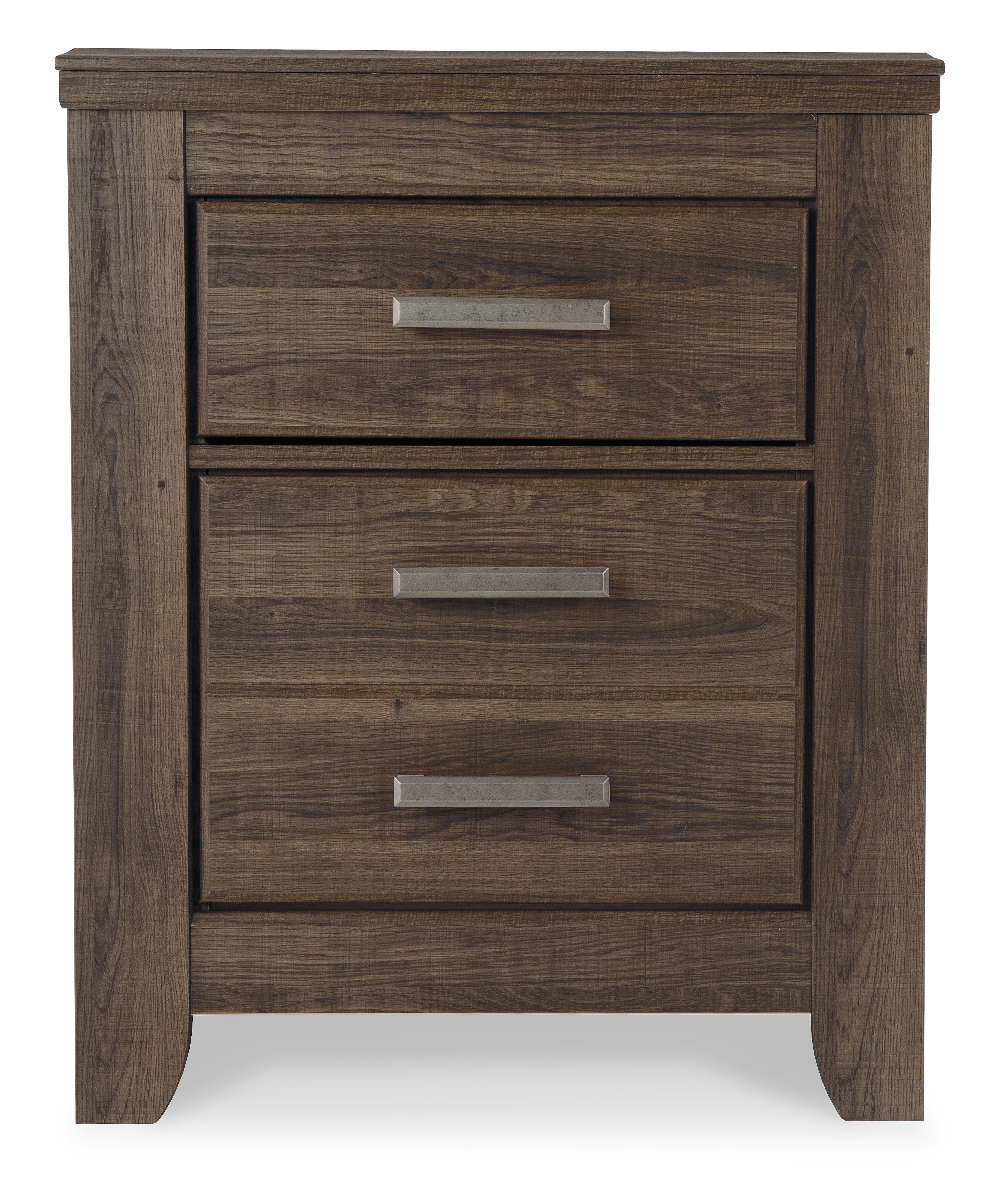 Juararo California King Panel Bed with Mirrored Dresser, Chest and Nightstand in Dark Brown from Ashley - Luna Furniture