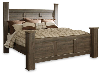 Juararo California King Poster Bed, Dresser and 2 Nightstands - B251B47