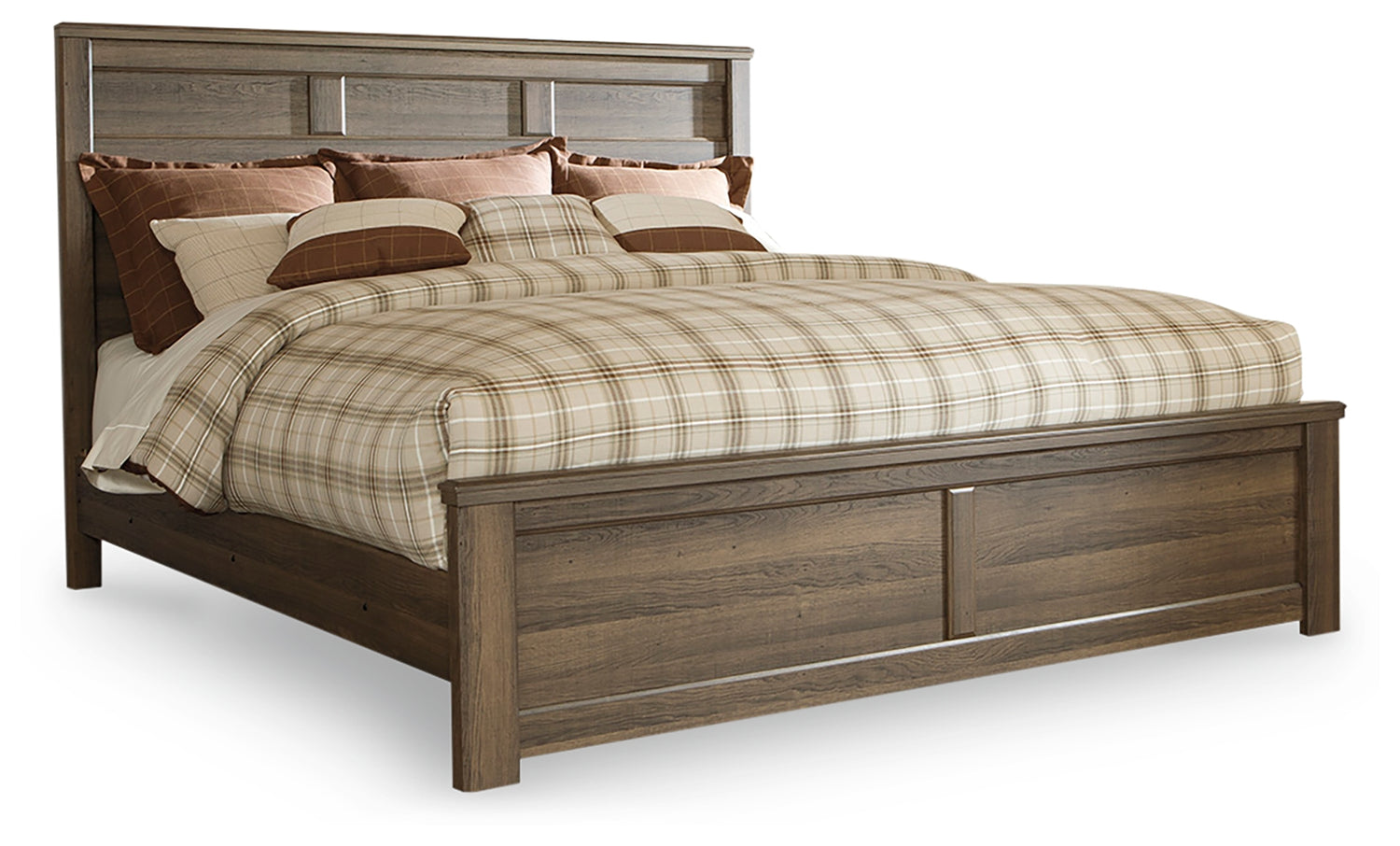 Juararo Dark Brown King Panel Bed, Dresser, Chest and 2 Nightstands - B251B39