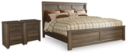 Juararo King Panel Bed and 2 Nightstands - B251B45