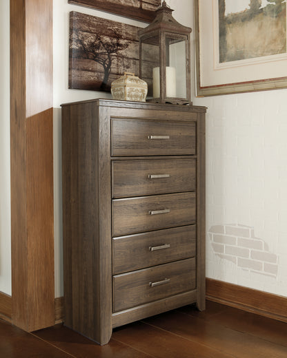 Juararo Queen Poster Bed, Dresser and Chest - B251B44