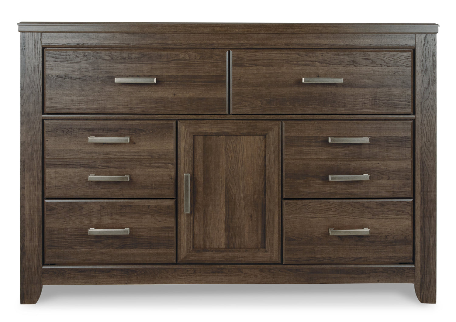 Juararo Queen Poster Bed with Dresser in Dark Brown - PKG004064