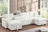 July Beige Double Storage Chaise Sectional (w/ Pull Out Bed) - JULY BEIGE