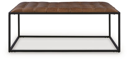 Junsor Brown/Black Coffee Table Ottoman - A3000826