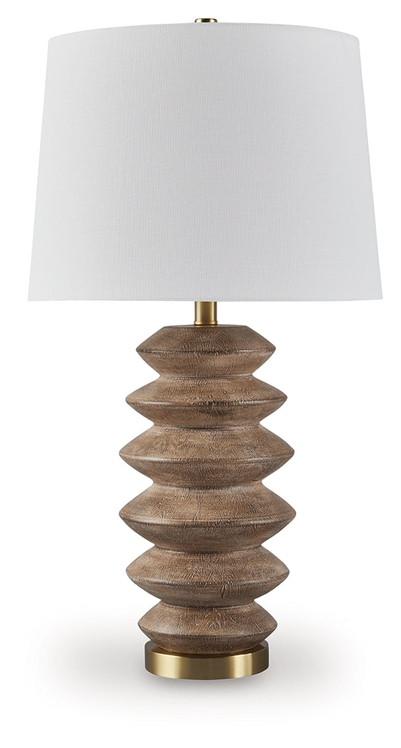 Jyllyard Brown/Gold Finish Table Lamp - L235944