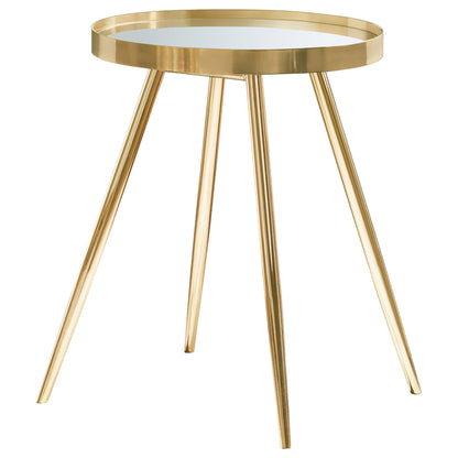 Kaelyn 3-piece Round Coffee and End Table Set Gold - 723918-S2